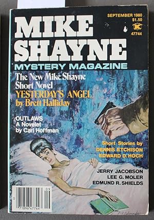 Image du vendeur pour Mike Shayne - Mystery Magazine (Pulp Digest Magazine); Vol. 44, No. 9 September 1980 Published by Renown Publications Inc. Yesterdays Angel by Brett Halliday; Outlaws by Carl Hoffman mis en vente par Comic World