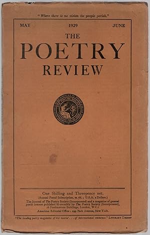 Imagen del vendedor de The Poetry Review - May 1929 a la venta por Between the Covers-Rare Books, Inc. ABAA