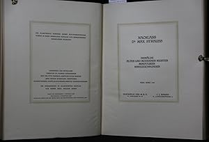 Image du vendeur pour Nachla Dr. Max Strauss (T. 4): Gemlde alter und moderner Meister, Miniaturen, Handzeichnungen. [Versteigerung 22. und 23. Mrz 1926, Auktionshaus fr Altertmer Glckselig (Wien), C. J. Wawra (Wien)]. mis en vente par Antiquariat  Braun