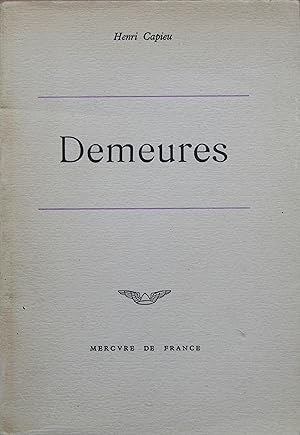 Seller image for Demeures for sale by Bouquinerie L'Ivre Livre