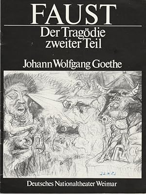 Bild des Verkufers fr Programmheft Johann Wolfgang Goethe FAUST DER TRAGDIE ZWEITER TEIL Premiere 14. Mrz 1982 Spielzeit 1981 / 82 Heft 9 zum Verkauf von Programmhefte24 Schauspiel und Musiktheater der letzten 150 Jahre