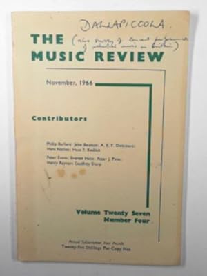 Seller image for The Music Review, vol.27, no.4, November 1966 for sale by Cotswold Internet Books