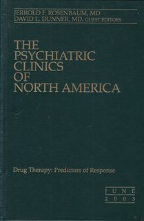 Imagen del vendedor de The Psychiatric Clinics of North America - Drug Therapy: Predictors of Response (June 2003) a la venta por Never Too Many Books