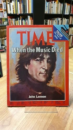 Bild des Verkufers fr Time - No 51 - December 22, 1980: When The Music Died - John Lennon, zum Verkauf von Antiquariat Orban & Streu GbR