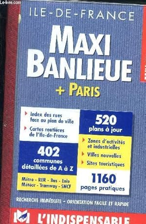 Bild des Verkufers fr Ile de France Maxi banlieue+ Paris zum Verkauf von Le-Livre