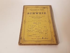 Topographische Karte der Schweiz 1 : 100 000 Blatt XX. Durch das eigenössische Stabsbureau unter ...