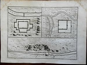 Cities of Shaanxi Province China Lanzhou city plans 1749 Didot engraved view