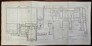 Denmark House London detailed architectural plan 1829 engraved print