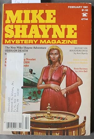 Image du vendeur pour Mike Shayne - Mystery Magazine (Pulp Digest Magazine); Vol. 45, No. 2 February 1981 Published by Renown Publications Inc. Odds on Death by Brett Halliday; Murder in Bonn by W.L Fieldhouse; Report on Bouchercon XI by Ann Byerly; mis en vente par Comic World