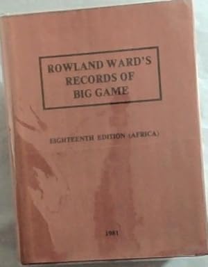 Bild des Verkufers fr Rowland Ward's Records of Big Game zum Verkauf von Chapter 1