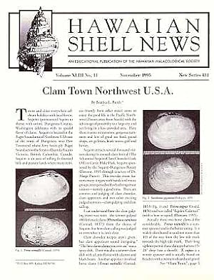 Seller image for Hawaiian Shell News (New Series), Vol. XLIII No. 11 for sale by ConchBooks