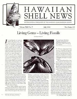Seller image for Hawaiian Shell News (New Series), Vol. XLII No. 7 for sale by ConchBooks