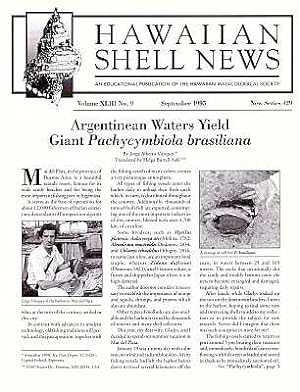Seller image for Hawaiian Shell News (New Series), Vol. XLIII No. 9 for sale by ConchBooks