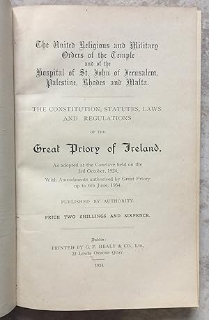 The United Religious and Military Orders of the Temple and of the Hospital of St. John of Jerusal...