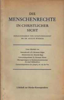 Seller image for Die Menschenrechte in christlicher Sicht for sale by Auf Buchfhlung