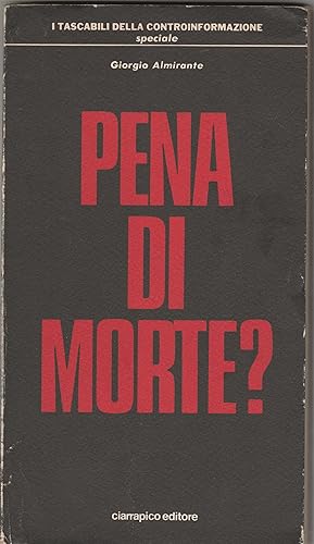 Immagine del venditore per Pena di morte? venduto da Libreria Gull