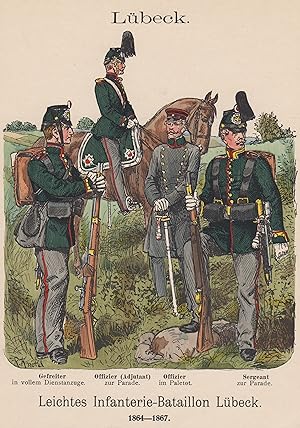 Leichtes Infanterie-Bataillon Lübeck. 1864-1867 .