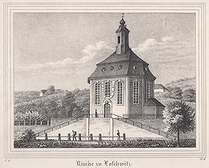 Bild des Verkufers fr Teilansicht, Kirche. zum Verkauf von Antiquariat Clemens Paulusch GmbH