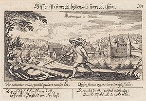 Bild des Verkufers fr Gesamtansicht, darunter Vers, "Bottmingen in Schweitz. C63". zum Verkauf von Antiquariat Clemens Paulusch GmbH