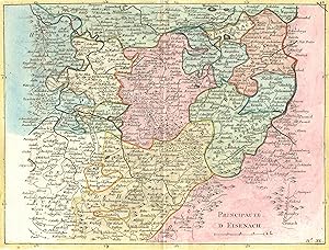 Kupferstich- Karte, n. Le Rouge b. Crepy, "Principauté de Eisenach".