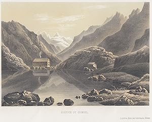 Bild des Verkufers fr Blick zum Hospiz, "Hospice du Grimsel". zum Verkauf von Antiquariat Clemens Paulusch GmbH