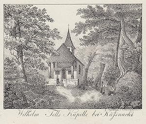 Bild des Verkufers fr Ansicht der Tellkapelle ".bei Kssnacht". zum Verkauf von Antiquariat Clemens Paulusch GmbH