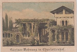 Imagen del vendedor de Rmische Bder im Park Charlottenhof, "Grtner Wohnung in Charlottenhof". a la venta por Antiquariat Clemens Paulusch GmbH