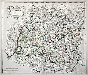 Seller image for Kupferstich- Karte, v. Le Rouge, "Cours du Danube Feuille I. Contenant La Suabe ou est exactement marque la succession de Charles VI.". for sale by Antiquariat Clemens Paulusch GmbH