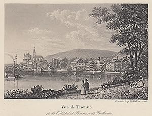 Seller image for Gesamtansicht, "Vue de Thoune .". for sale by Antiquariat Clemens Paulusch GmbH