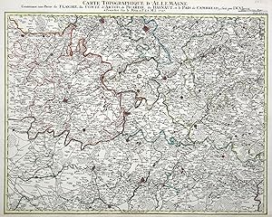 Bild des Verkufers fr Kupferstich- Karte, b. I.W. Iaeger, "Carte Topographique D`Allemagne Contenant une Partie de Flandre, du Comt d`Artois, de Picardie, du Haynaut, et le Pais de Cambresis.". zum Verkauf von Antiquariat Clemens Paulusch GmbH