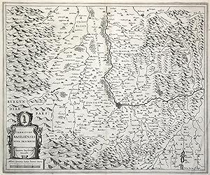 Kupferstich- Karte, v. Kaerius b. J. Janssonius, "Territory Basiliensis nova descriptio".