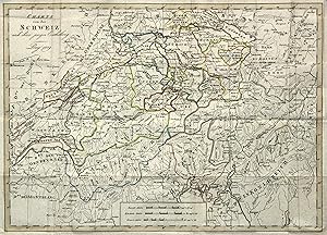 Kupferstich- Karte, n. Gaspari b. Diesbach in Prag, "Carte von der Schweiz nach ihrer jetzigen Ei...