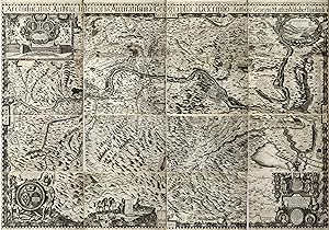Kupferstich- Karte, v. 16 Platten n. G.M. Vischer v. Melchior Küsel, "Archiducatus Austriae Infer...
