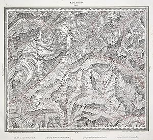 Lithografie- Karte, n. Woerl b. Herder, "Locarno".