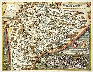 Kupferstich- Karte, n. M. Setznagel b. Ortelius, "Salisbvrgensis Iurisdictionis locorumque vicino...