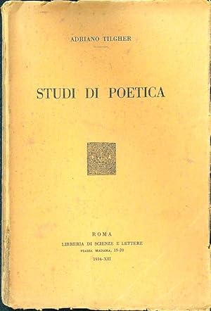 Bild des Verkufers fr Studi di poetica zum Verkauf von Librodifaccia