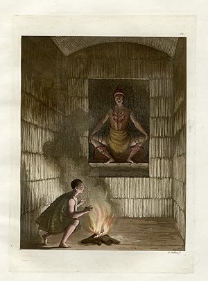 Antique Print-O KEE GOD-MEXICO-PL.LII.-Ferrario-Gallina -c.1827