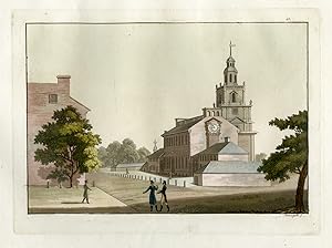 Antique Print-PHILADELPHIA-STATE HOUSE-PL.XLII.-Ferrario-Fumagalli-c.1827