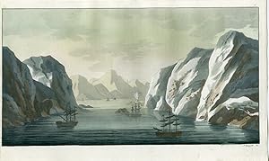 Antique Print-SPITZBERGEN-FJORDS-SHIPS-PL.XXVIII.-Ferrario-Fumagalli-c.1827