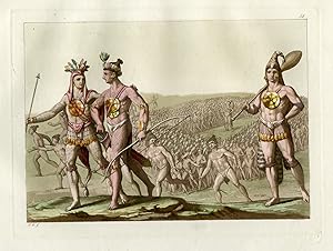 Antique Print-INDIAN-FLORIDA-WAR-PL.LVIII.-Ferrario-Gallina-c.1827