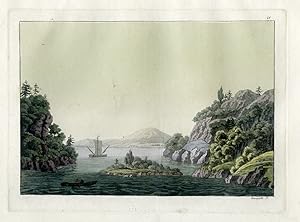Antique Print-MOUNT VERNON-LANDSCAPE-PL.XLVI.-Ferrario-Fumagalli-c.1827