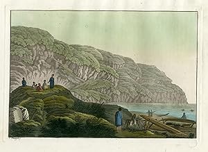 Antique Print-UNALASKA-COAST-LANDSCAPE-PL.VIII.-Ferrario-Fumagalli-c.1827
