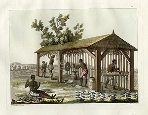Antique Print-AMERICA-TABACCO-PL.L.-Ferrario-Biasiol-c.1827