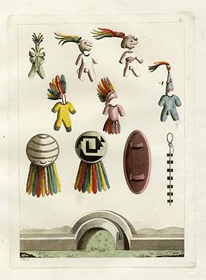 Antique Print-MEXICO-WEAPON-TRADITIONAL-PL.LXV.-Ferrario-Bonatti-c.1827