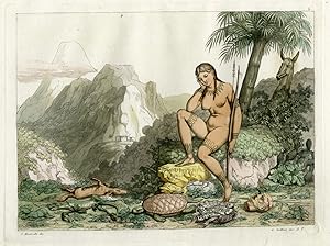 Antique Print-AMERICA-INDIAN-INDIGENOUS-PL.6-Ferrario-Gallina-c.1827