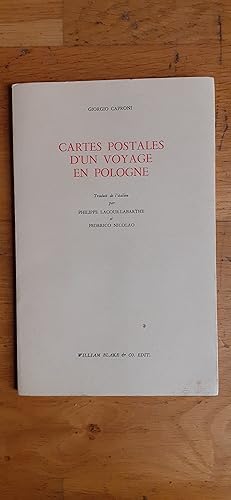 Image du vendeur pour Cartes postales d un voyage en Pologne. Traduit de l italien. mis en vente par Librairie Sainte-Marie