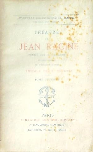 Bild des Verkufers fr Theatre de Jean Racine tome deuxieme zum Verkauf von Librodifaccia