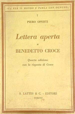 Seller image for Lettera aperta a Benedetto Croce for sale by Librodifaccia