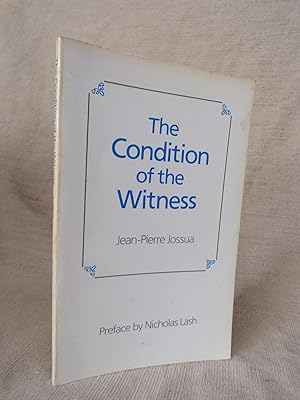 Seller image for THE CONDITION OF THE WITNESS for sale by Gage Postal Books