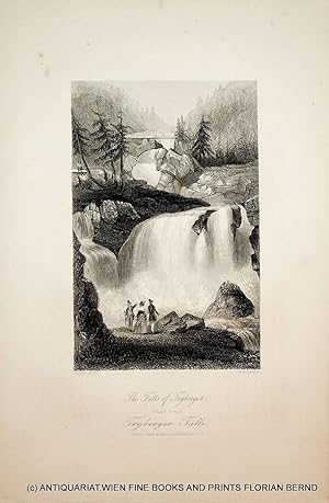Baden-Württemberg, TRIBERG im Schwarzwald, Triberger Wasserfälle, Ansicht, original Grafik ca. 1840